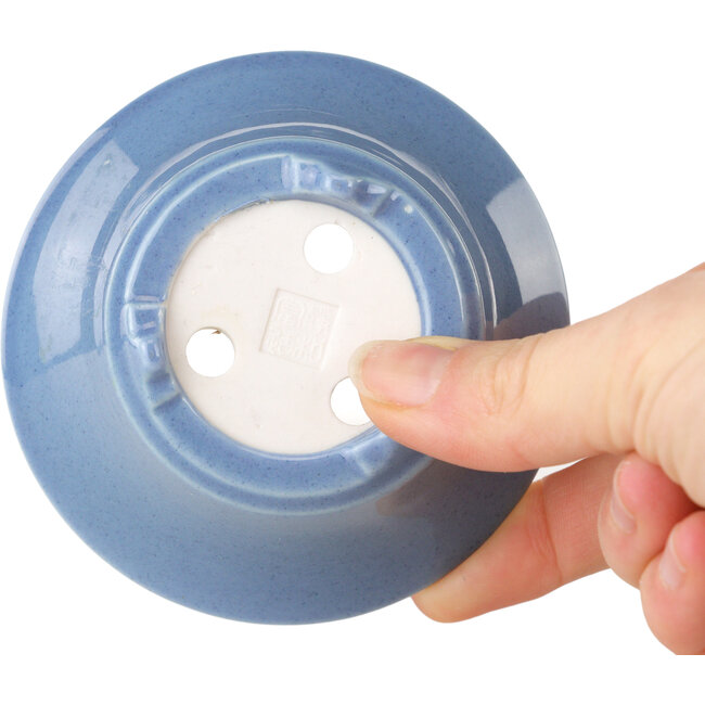 Runder, hellblauer Bonsai-Topf von Seifu – 85 x 85 x 35 mm