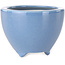 Vaso bonsai rotondo azzurro di Seifu - 87 x 87 x 68 mm