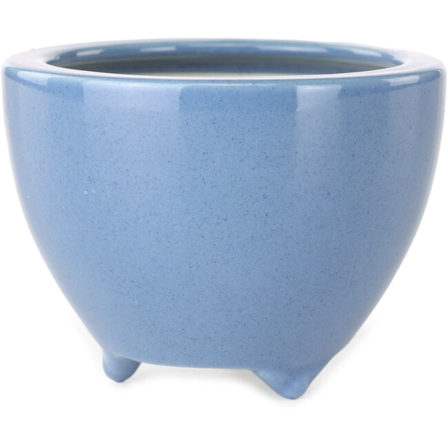 Pot à bonsaï rond bleu clair de Seifu - 87 x 87 x 68 mm