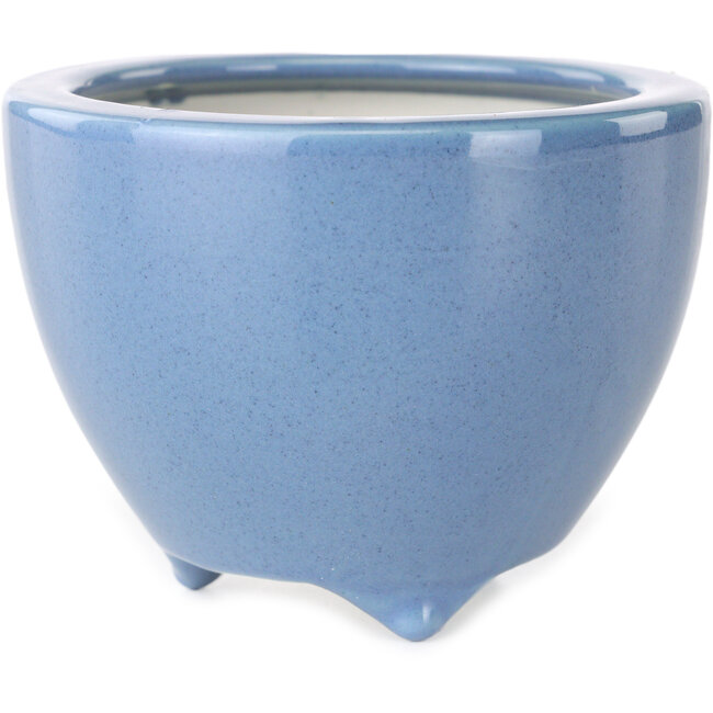 Vaso bonsai rotondo azzurro di Seifu - 87 x 87 x 68 mm