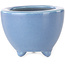 Round light blue bonsai pot by Seifu - 58 x 58 x 43 mm