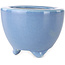 Round light blue bonsai pot by Seifu - 58 x 58 x 43 mm