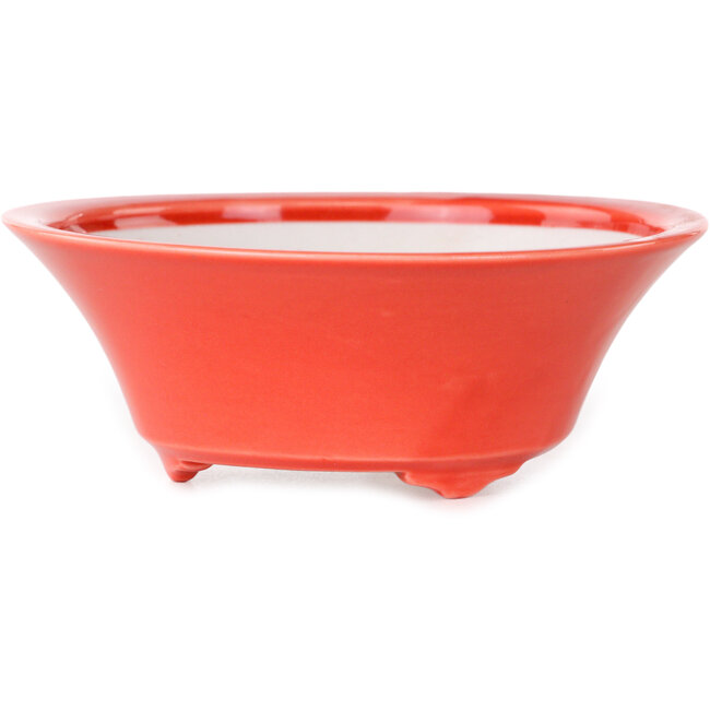 Vaso bonsai rotondo rosso di Seifu - 120 x 120 x 48 mm