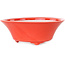Vaso bonsai rotondo rosso di Seifu - 120 x 120 x 48 mm