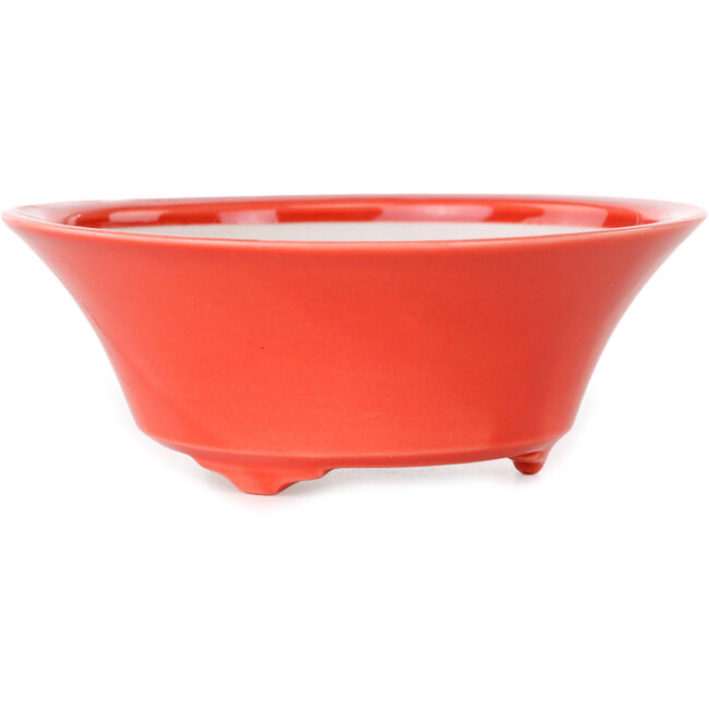 Vaso bonsai rotondo rosso di Seifu - 120 x 120 x 48 mm