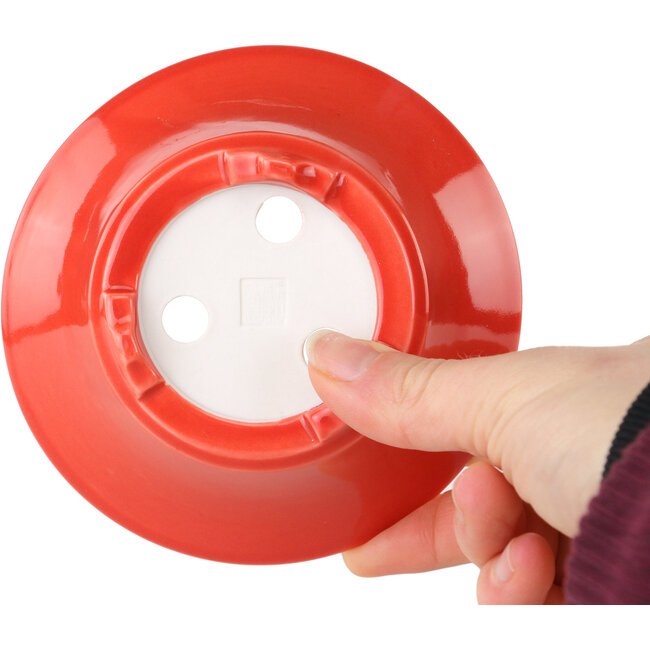 Maceta redonda roja para bonsái de Seifu - 120 x 120 x 48 mm
