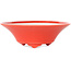 Round red bonsai pot by Seifu - 120 x 120 x 40 mm
