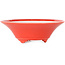 Round red bonsai pot by Seifu - 120 x 120 x 40 mm