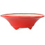 Round red bonsai pot by Seifu - 92 x 92 x 32 mm