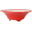 Round red bonsai pot by Seifu - 92 x 92 x 32 mm