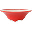 Round red bonsai pot by Seifu - 92 x 92 x 32 mm