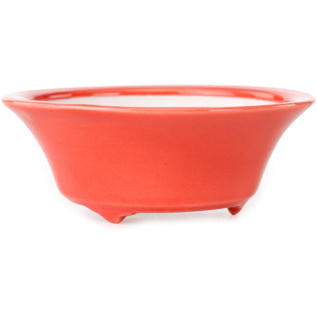 Maceta redonda roja para bonsái de Seifu - 85 x 85 x 35 mm