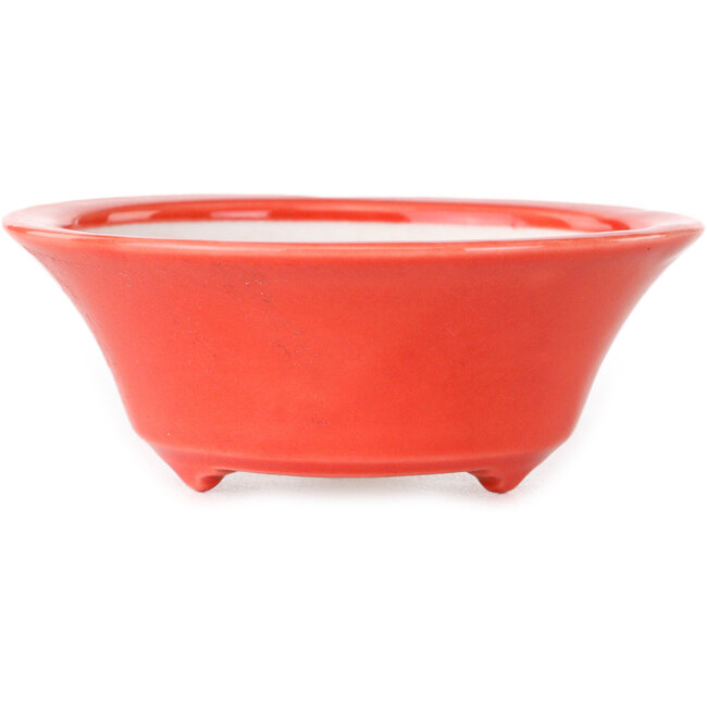 Pot rond rouge pour bonsaï de Seifu - 85 x 85 x 35 mm