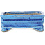 Rechthoekige blauwe bonsaipot van Terahata Satomi Mazan - 72 x 50 x 27 mm