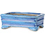 Rechteckiger blauer Bonsaitopf von Terahata Satomi Mazan – 72 x 50 x 27 mm