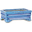 Maceta rectangular para bonsái azul de Terahata Satomi Mazan - 72 x 50 x 27 mm