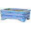 Vaso bonsai rettangolare blu di Terahata Satomi Mazan - 72 x 50 x 27 mm