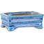 Pot à bonsaï rectangulaire bleu par Terahata Satomi Mazan - 72 x 50 x 27 mm