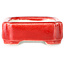 Rectangular red bonsai pot by Terahata Satomi Mazan - 72 x 58 x 20 mm