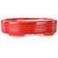 Ovaler roter Bonsaitopf von Terahata Satomi Mazan – 95 x 70 x 25 mm