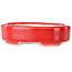 Oval red bonsai pot by Terahata Satomi Mazan - 95 x 70 x 25 mm