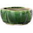 Maceta para bonsái craquelé verde Mokko de Terahata Satomi Mazan - 102 x 85 x 40 mm
