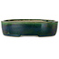 Ovale groene bonsaipot van Terahata Satomi Mazan - 222 x 175 x 52 mm