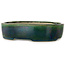 Vaso bonsai ovale verde di Terahata Satomi Mazan - 222 x 175 x 52 mm