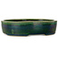 Maceta ovalada para bonsái verde de Terahata Satomi Mazan - 222 x 175 x 52 mm