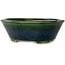 Ovale groene bonsaipot van Terahata Satomi Mazan - 230 x 200 x 75 mm