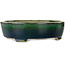 Vaso bonsai ovale verde di Terahata Satomi Mazan - 252 x 210 x 70 mm