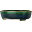 Ovale groene bonsaipot van Terahata Satomi Mazan - 252 x 210 x 70 mm