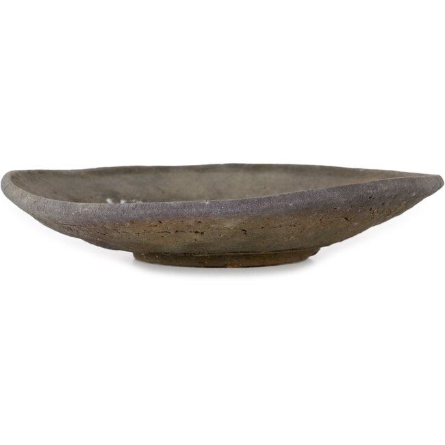 Ronde, ongeglazuurde bonsaipot van Yamaaki Koshosen (tweede generatie) - 175 x 175 x 40 mm
