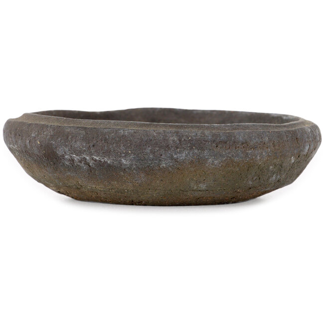 Pot à bonsaï rond non émaillé de Yamaaki Koshosen (deuxième génération) - 110 x 110 x 27 mm