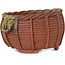 Basket unglazed bonsai pot by Kotobuki (Bonsa) - 72 x 72 x 45 mm