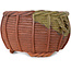 Basket unglazed bonsai pot by Kotobuki (Bonsa) - 72 x 72 x 45 mm