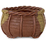 Basket unglazed bonsai pot by Kotobuki (Bonsa) - 65 x 65 x 42 mm