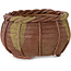 Basket unglazed bonsai pot by Kotobuki (Bonsa) - 65 x 65 x 42 mm