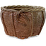 Pot à bonsaï non émaillé en forme de panier de Kotobuki (Bonsa) - 57 x 57 x 40 mm