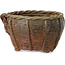Vaso per bonsai a forma di cestino non smaltato di Kotobuki (Bonsa) - 57 x 57 x 40 mm