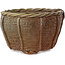 Basket unglazed bonsai pot by Kotobuki (Bonsa) - 57 x 57 x 40 mm