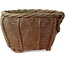 Pot à bonsaï non émaillé en forme de panier de Kotobuki (Bonsa) - 57 x 57 x 40 mm