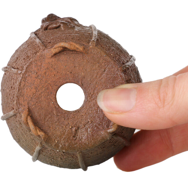 Pot à bonsaï non émaillé en forme de panier de Kotobuki (Bonsa) - 57 x 57 x 40 mm