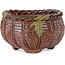 Basket unglazed bonsai pot by Kotobuki (Bonsa) - 67 x 67 x 45 mm