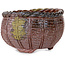 Basket unglazed bonsai pot by Kotobuki (Bonsa) - 67 x 67 x 45 mm