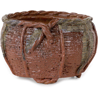 Kotobuki (Bonsa) 62 mm mand ongeglazuurde bonsaipot van Kotobuki (Bonsa), Tokoname, Japan