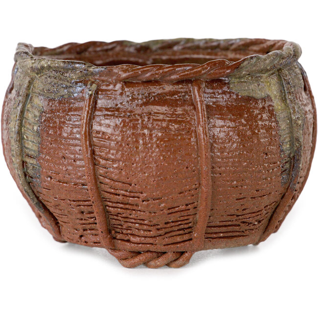 Basket unglazed bonsai pot by Kotobuki (Bonsa) - 62 x 62 x 40 mm