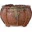 Vaso per bonsai a forma di cestino non smaltato di Kotobuki (Bonsa) - 62 x 62 x 40 mm