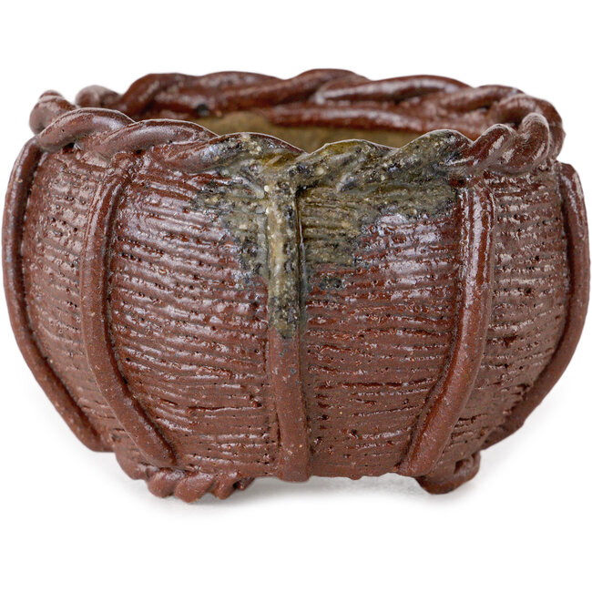 Basket unglazed bonsai pot by Kotobuki (Bonsa) - 60 x 60 x 40 mm