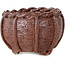 Pot à bonsaï en forme de panier non émaillé de Kotobuki (Bonsa) - 60 x 60 x 40 mm